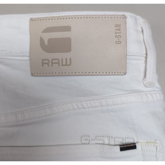 G-Star Raw 3301 ELTO Jeans Men's 38x36 Measure 39X34 White Denim Slim Fit - Picture 5 of 16
